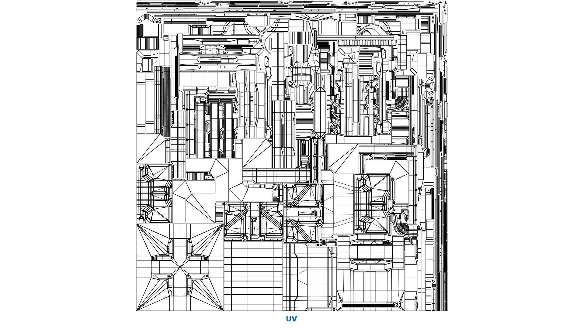 Sci Fi Modular Interior 1A Low-poly 3D model_13