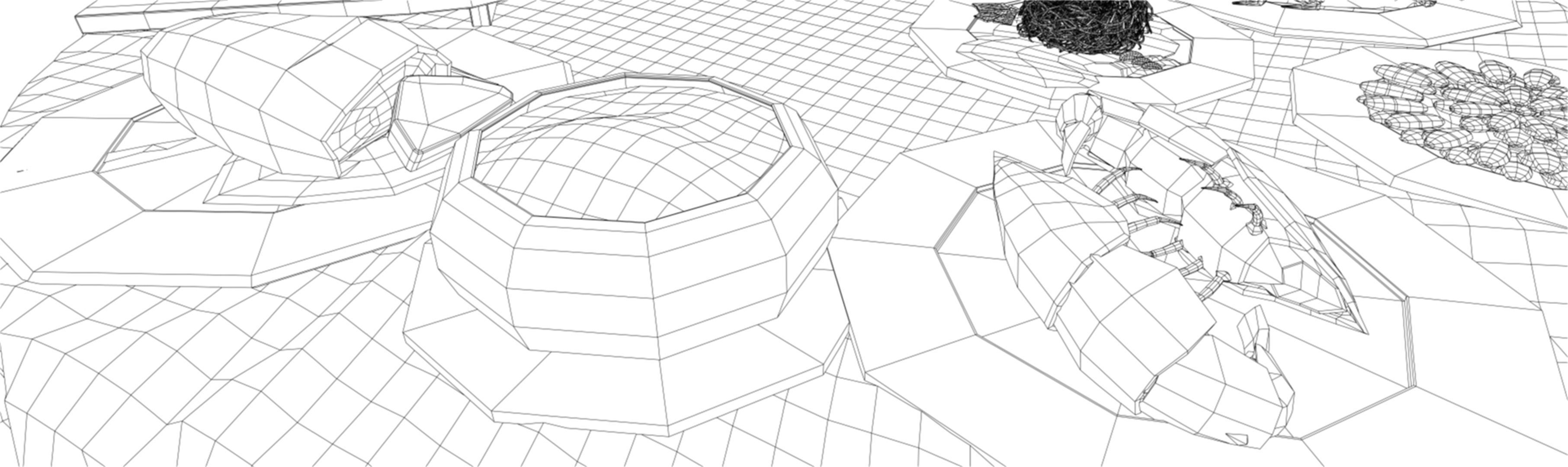 Chinese food Chinese food Table food fish lobster crab ham 3D model_8