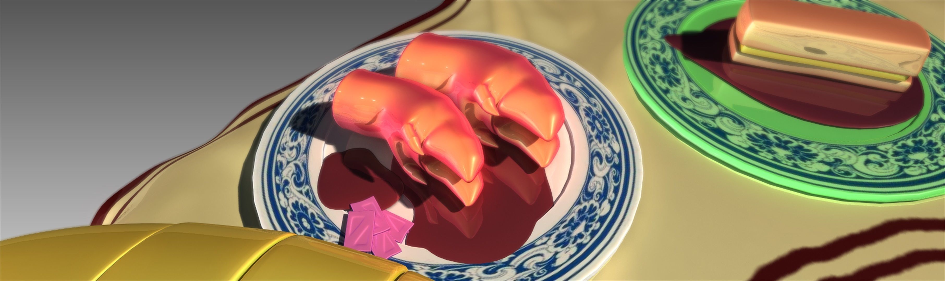 Chinese food Chinese food Table food fish lobster crab ham 3D model_4