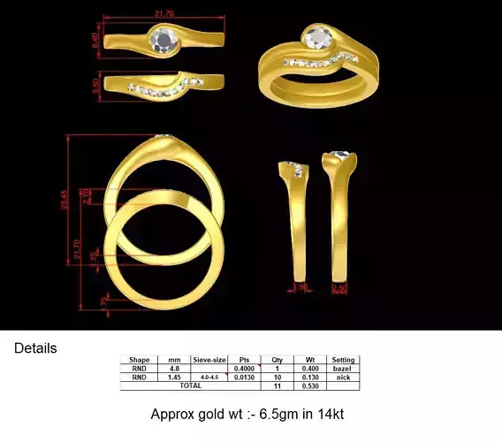 FASHION ENGAGEMENT RING OR BAND 08