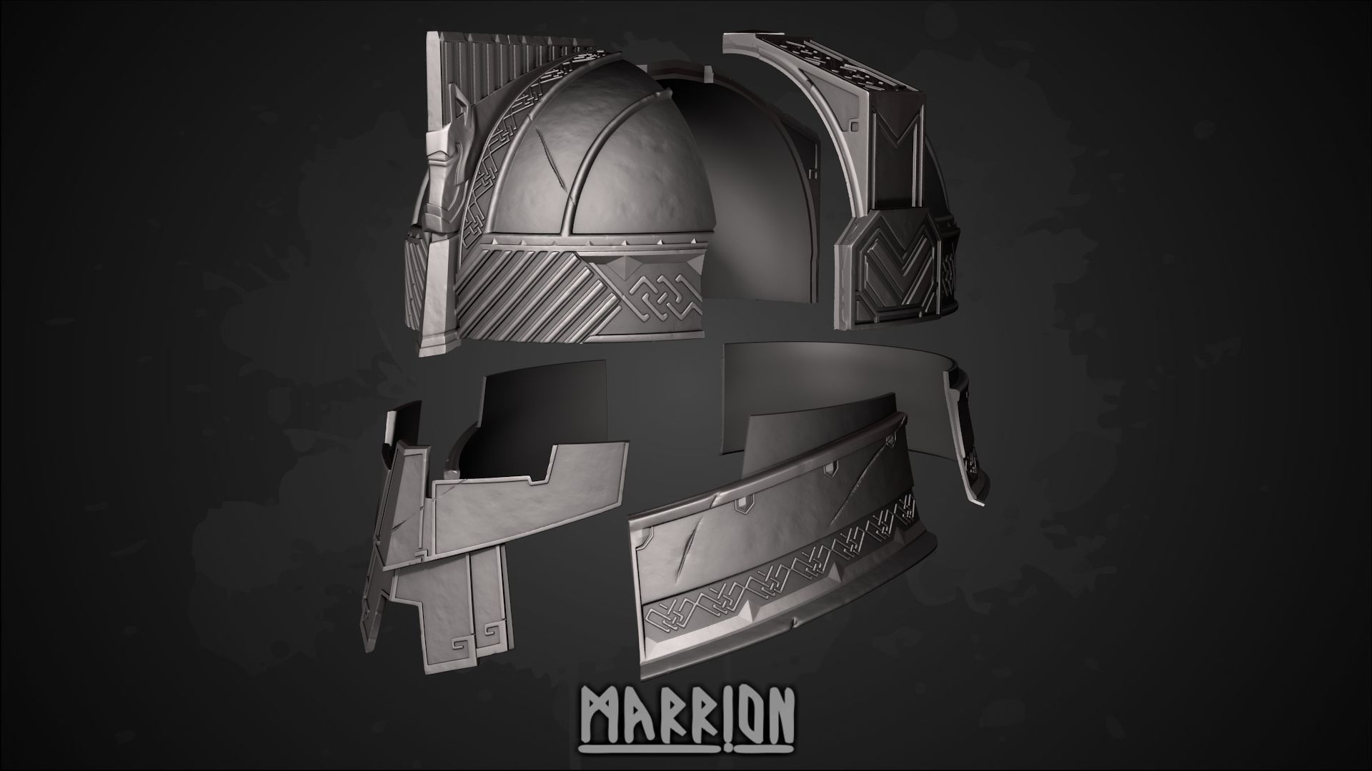 Royal Guard Erebor Helmet LotR 3D print model_7