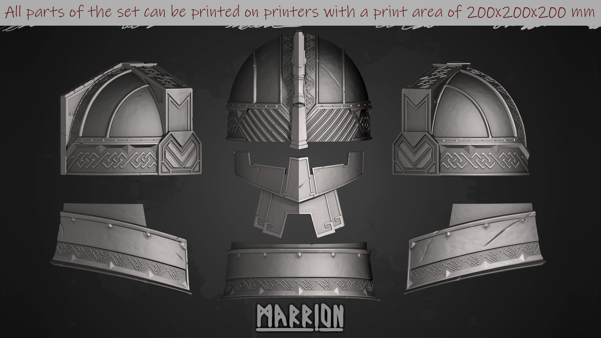 Royal Guard Erebor Helmet LotR 3D print model_6