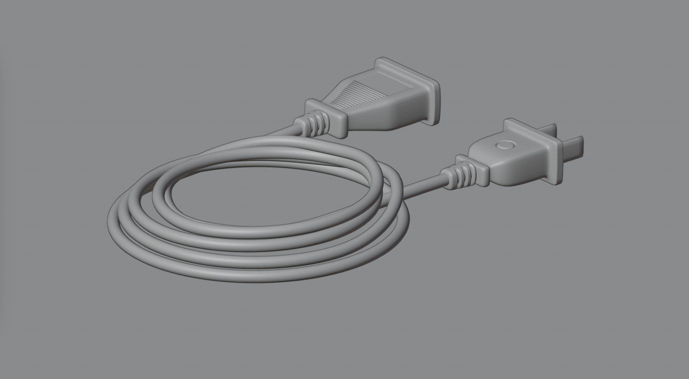 Wire with plug 3D model_2