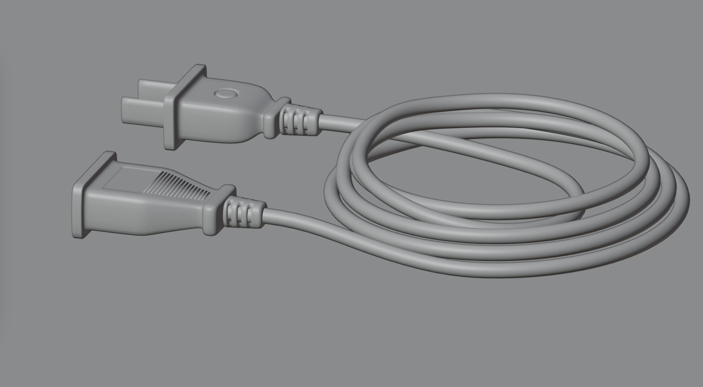 Wire with plug 3D model_3