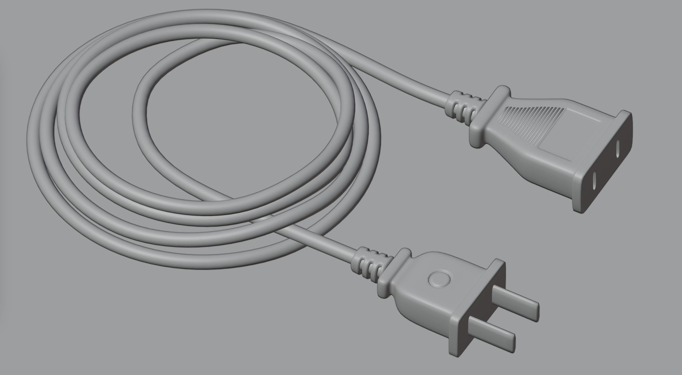 Wire with plug 3D model_4