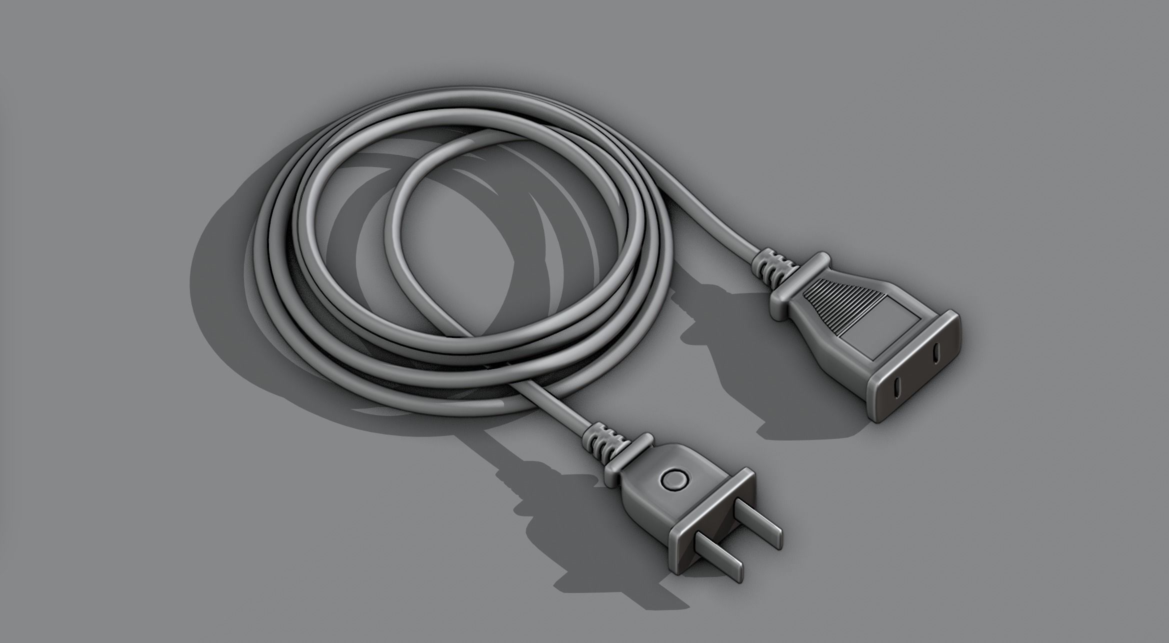 Wire with plug 3D model_5
