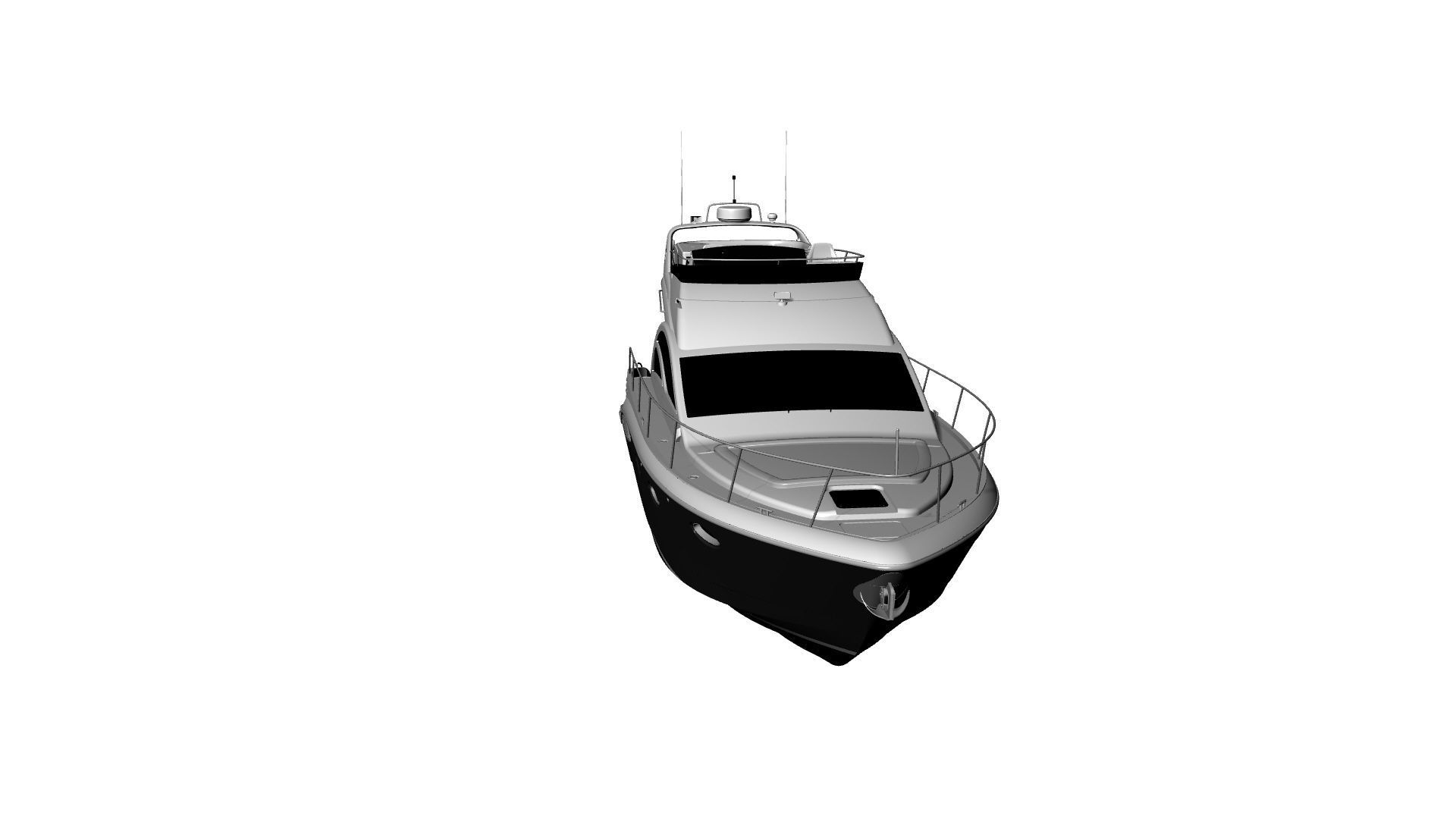 43 Foot Flybridge Motor Yacht 3D model_44
