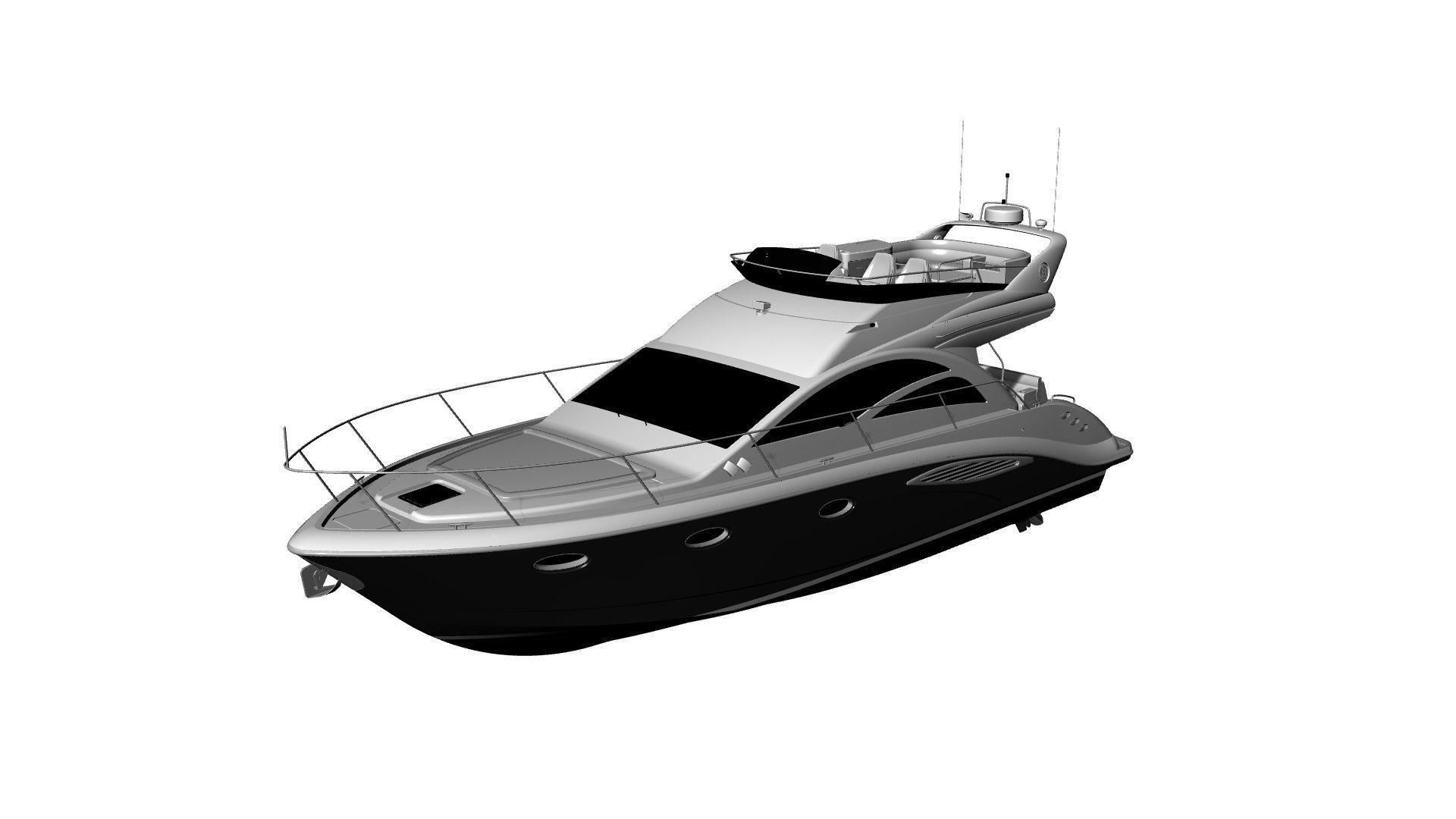 43 Foot Flybridge Motor Yacht 3D model_50