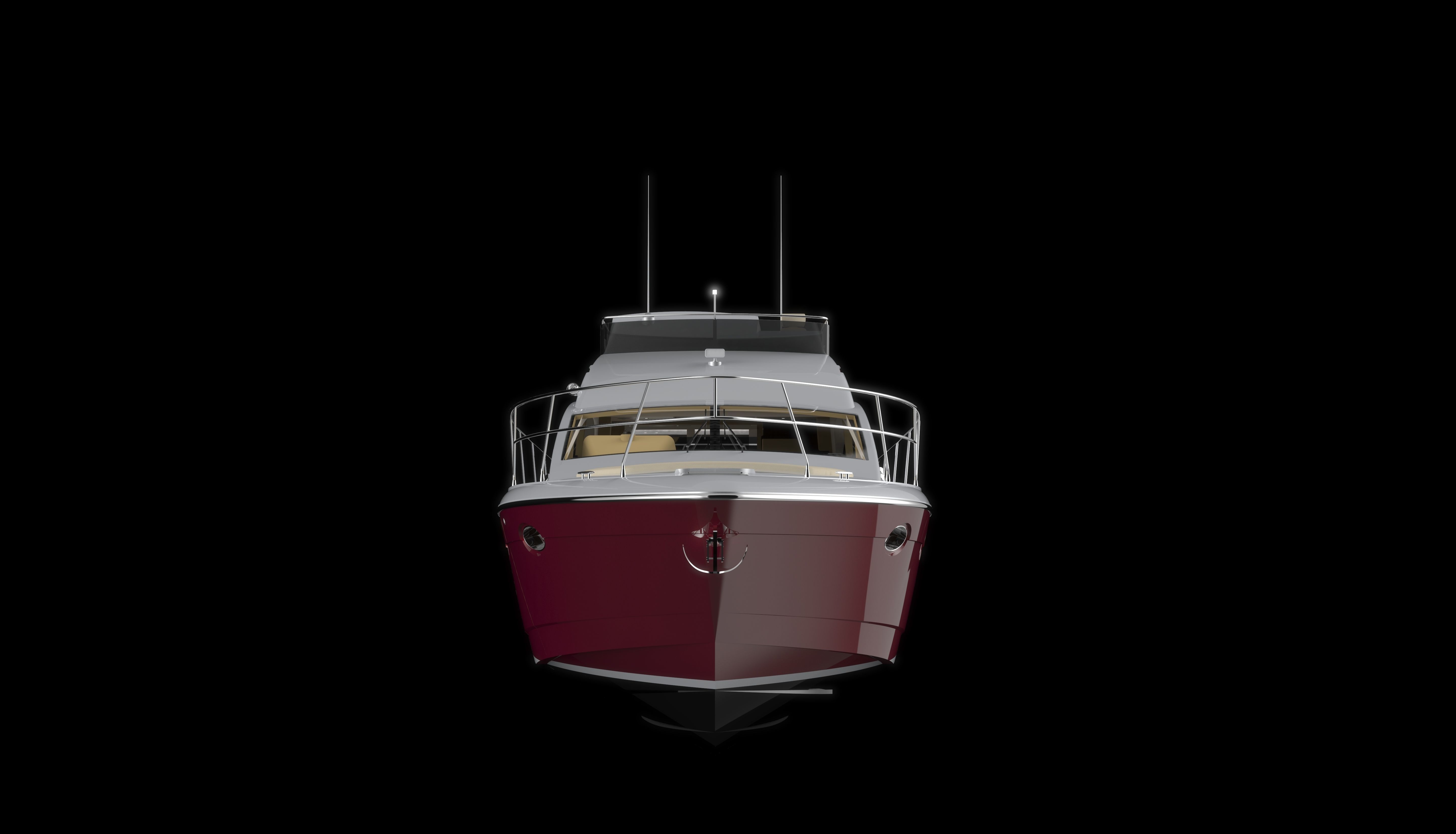 43 Foot Flybridge Motor Yacht 3D model_17