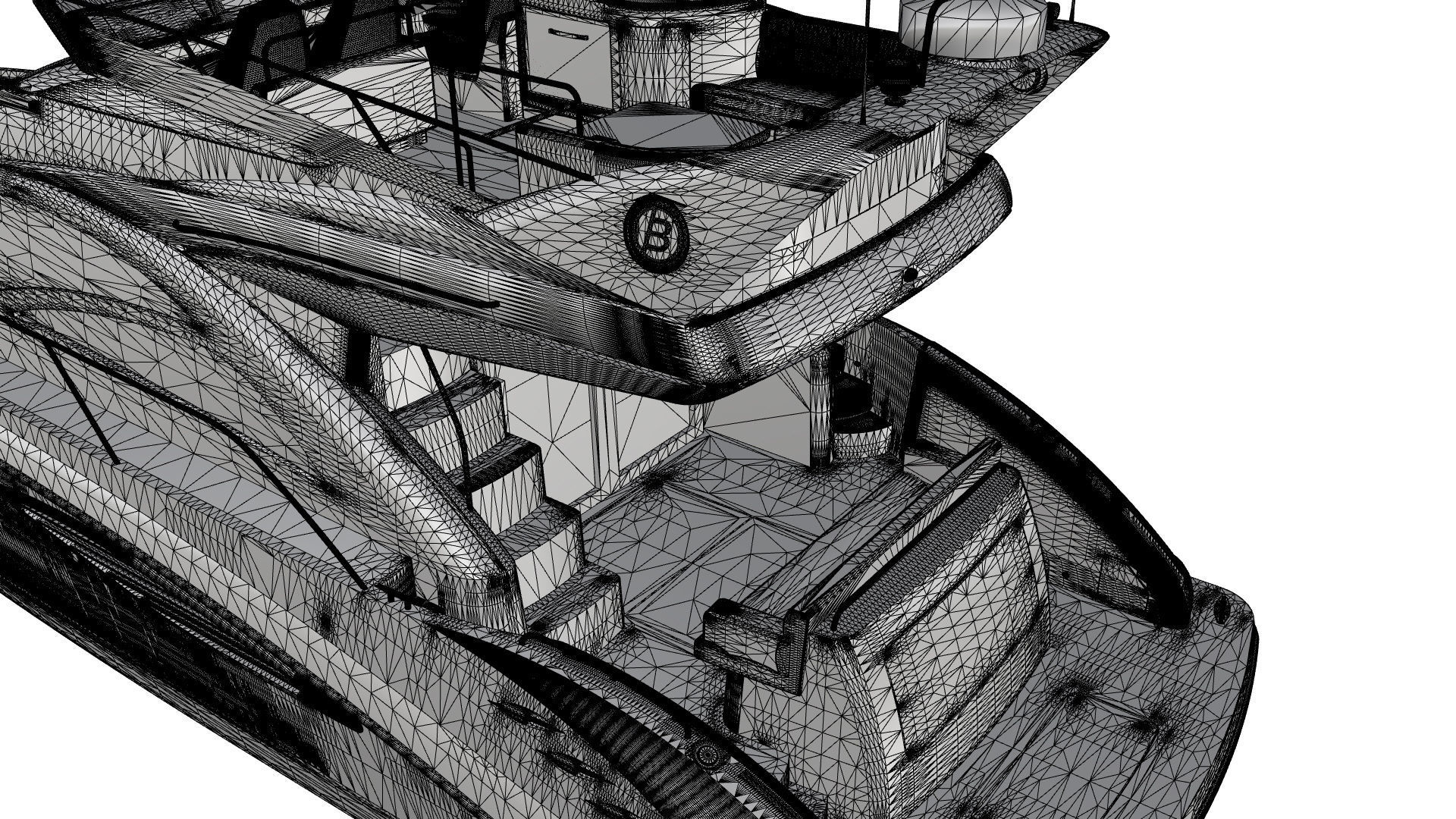 43 Foot Flybridge Motor Yacht 3D model_31