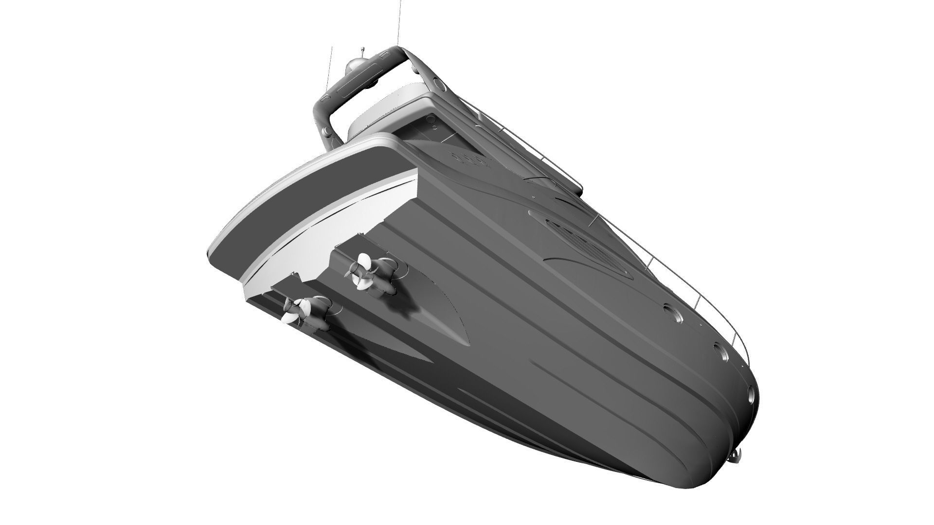 43 Foot Flybridge Motor Yacht 3D model_41