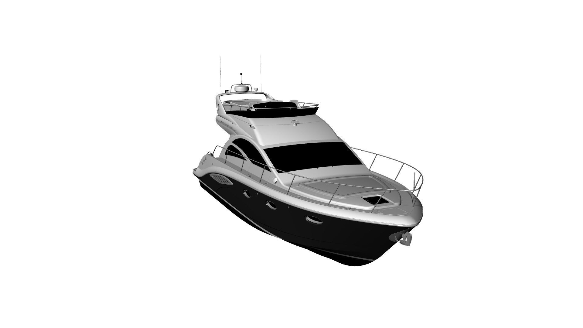 43 Foot Flybridge Motor Yacht 3D model_47