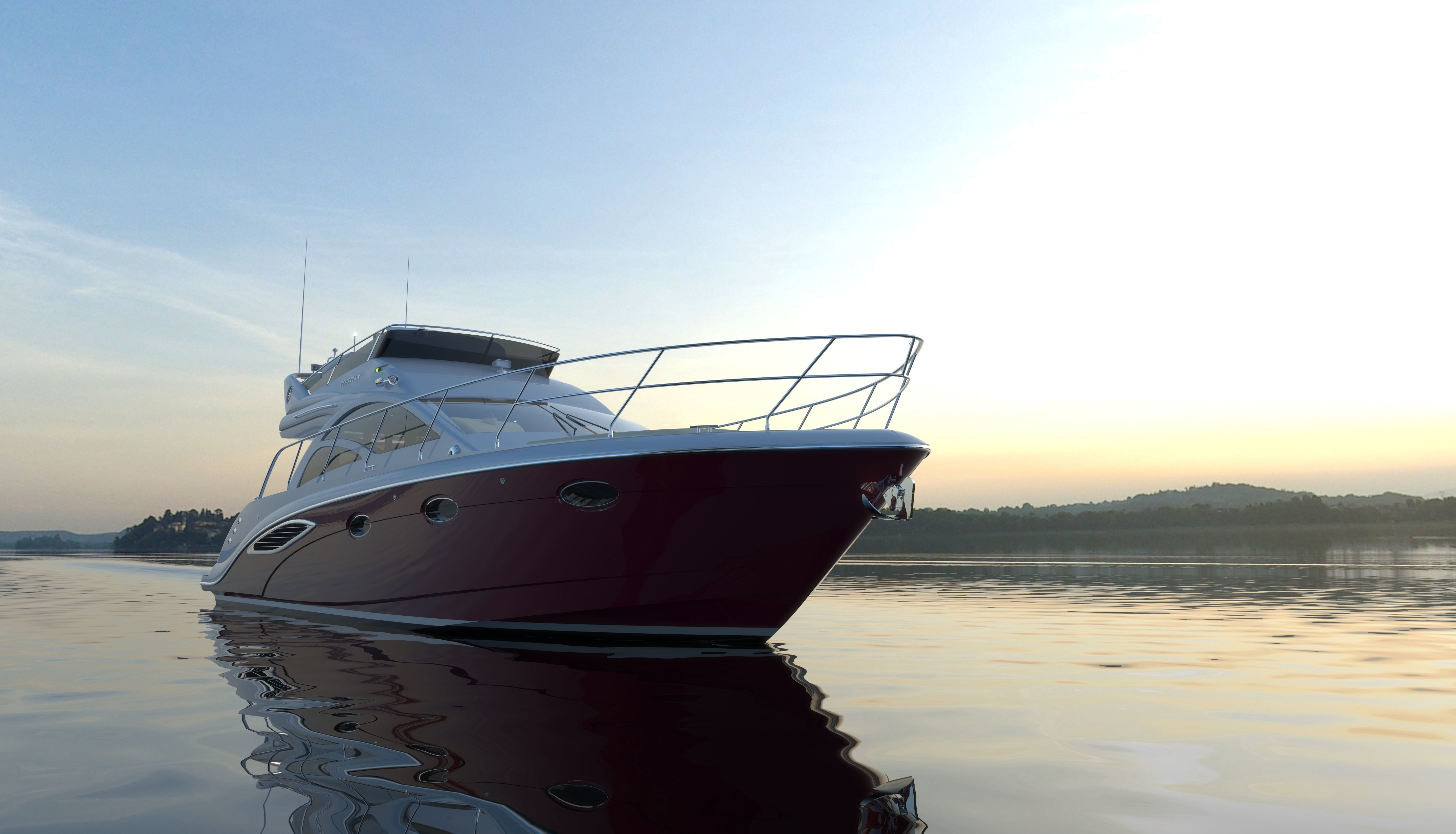 43 Foot Flybridge Motor Yacht 3D model_25