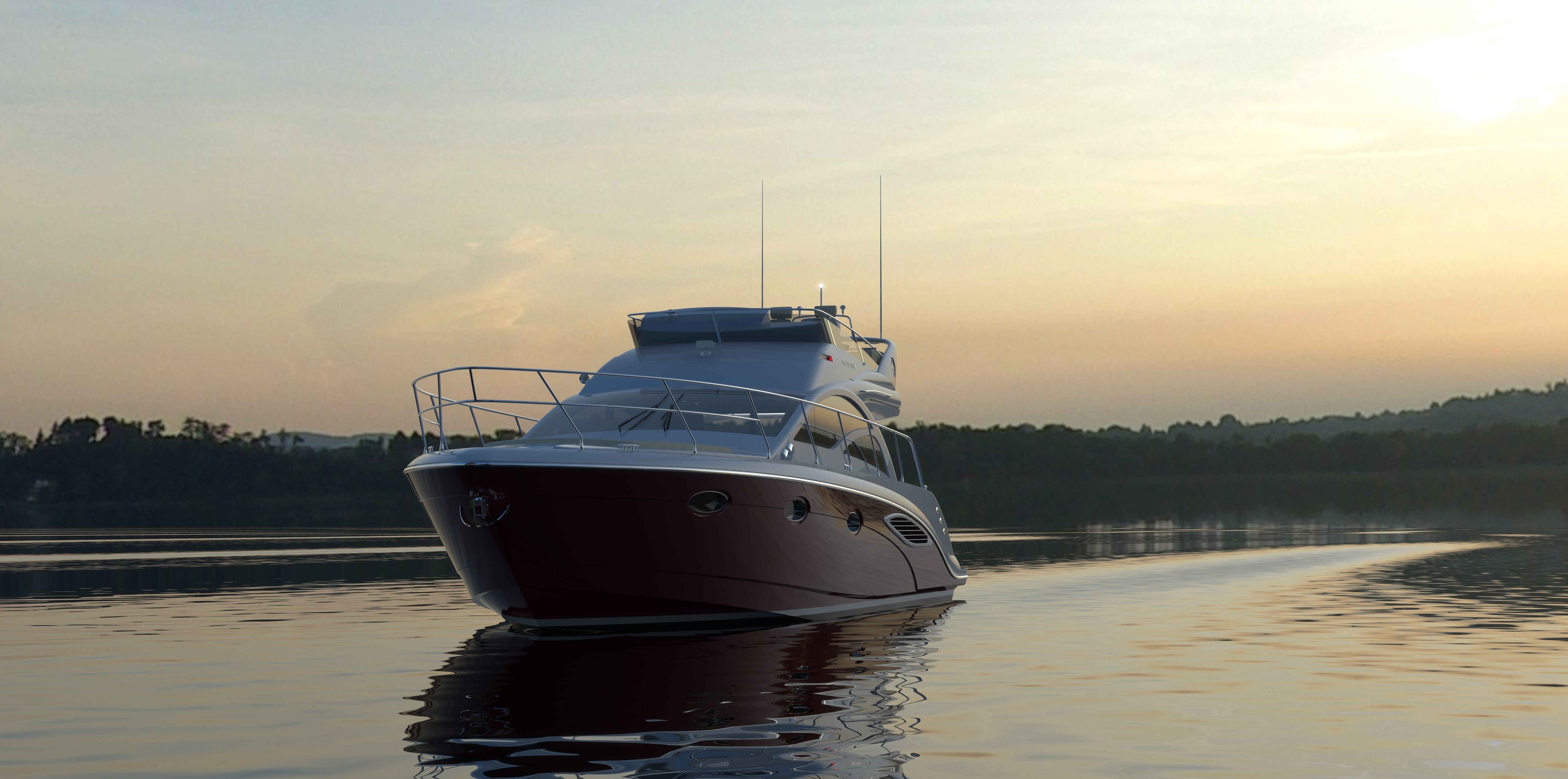 43 Foot Flybridge Motor Yacht 3D model_24