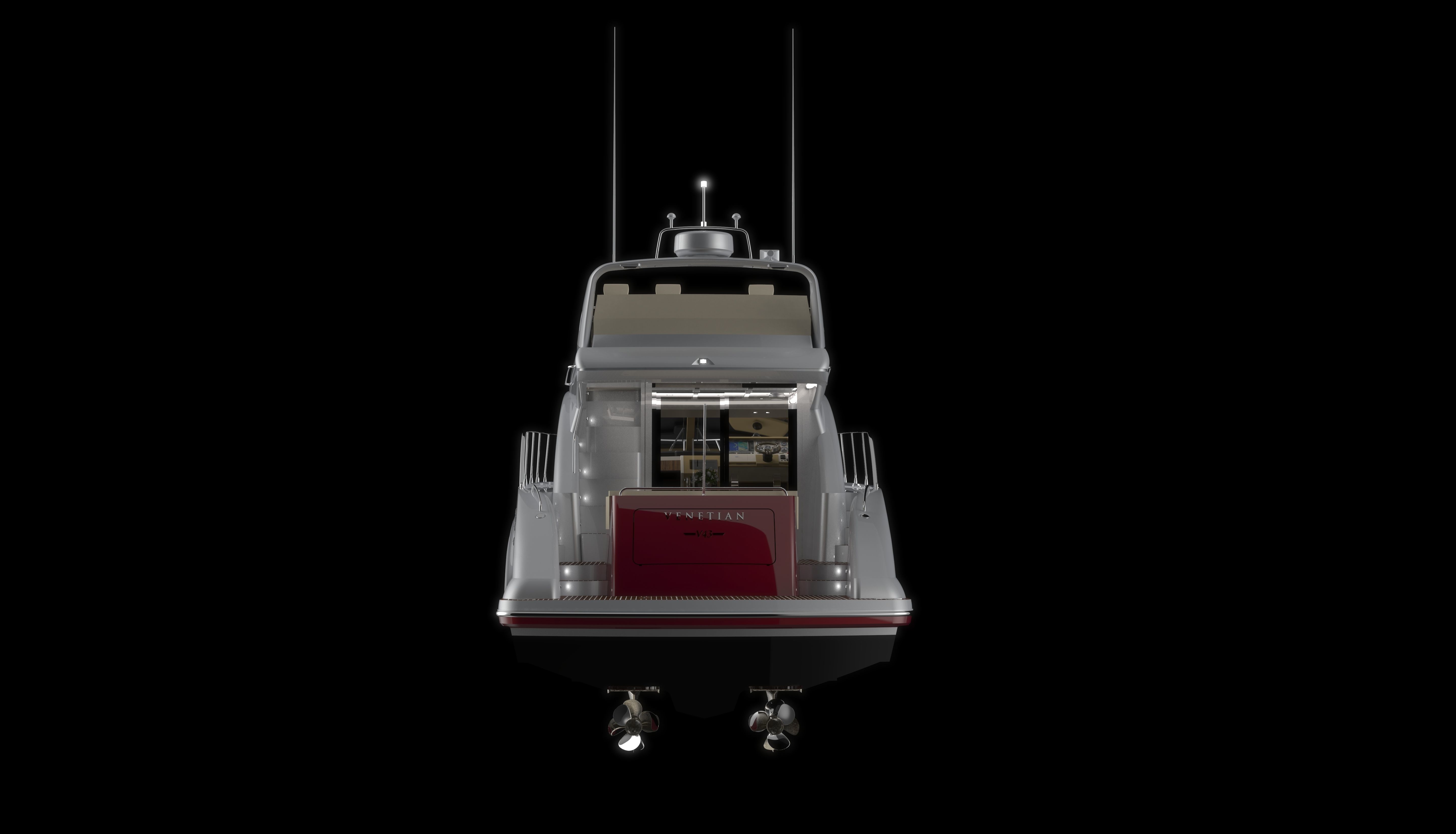 43 Foot Flybridge Motor Yacht 3D model_18