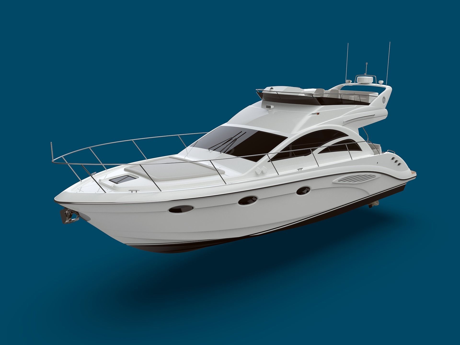 43 Foot Flybridge Motor Yacht 3D model_3