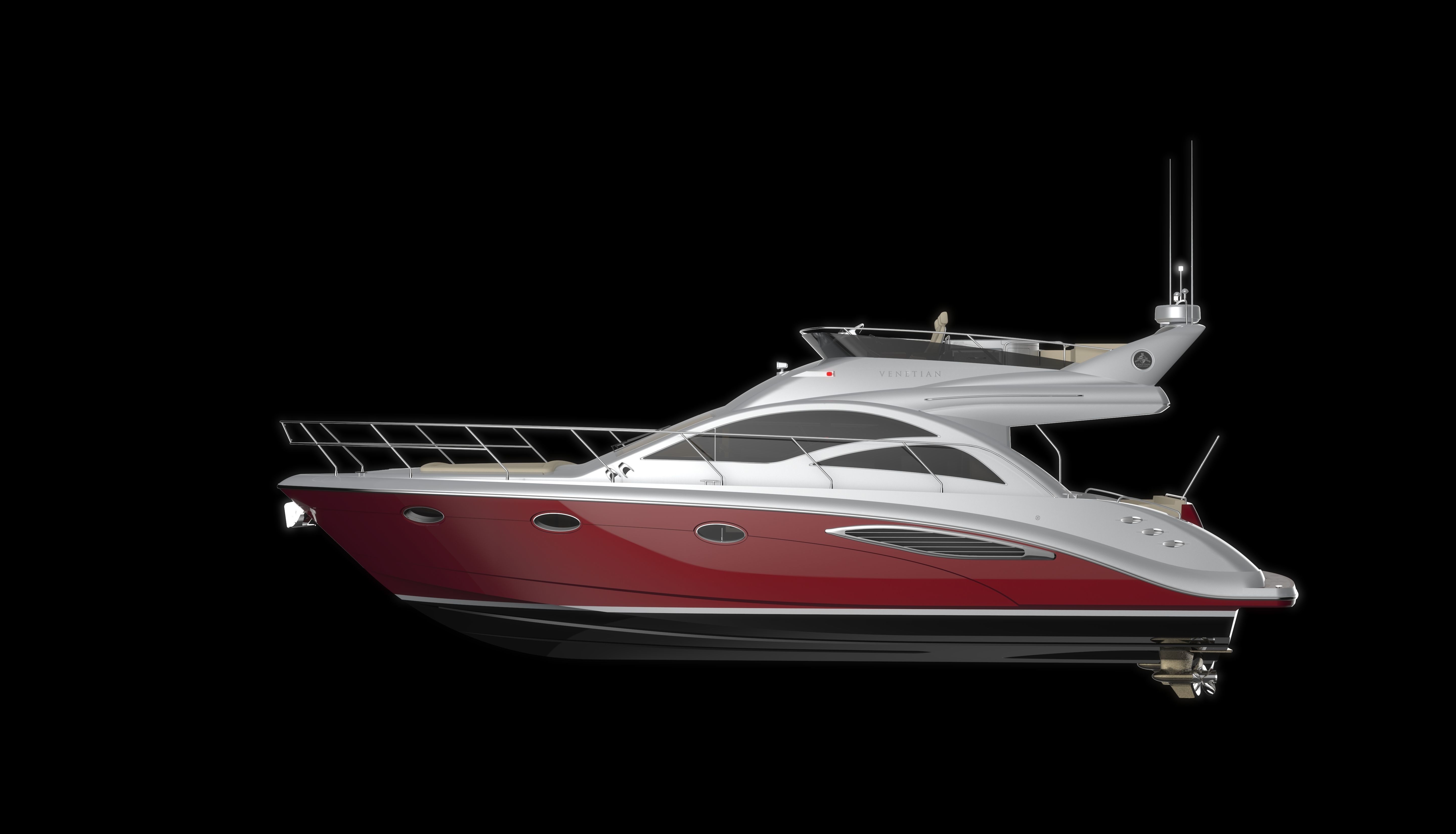 43 Foot Flybridge Motor Yacht 3D model_20
