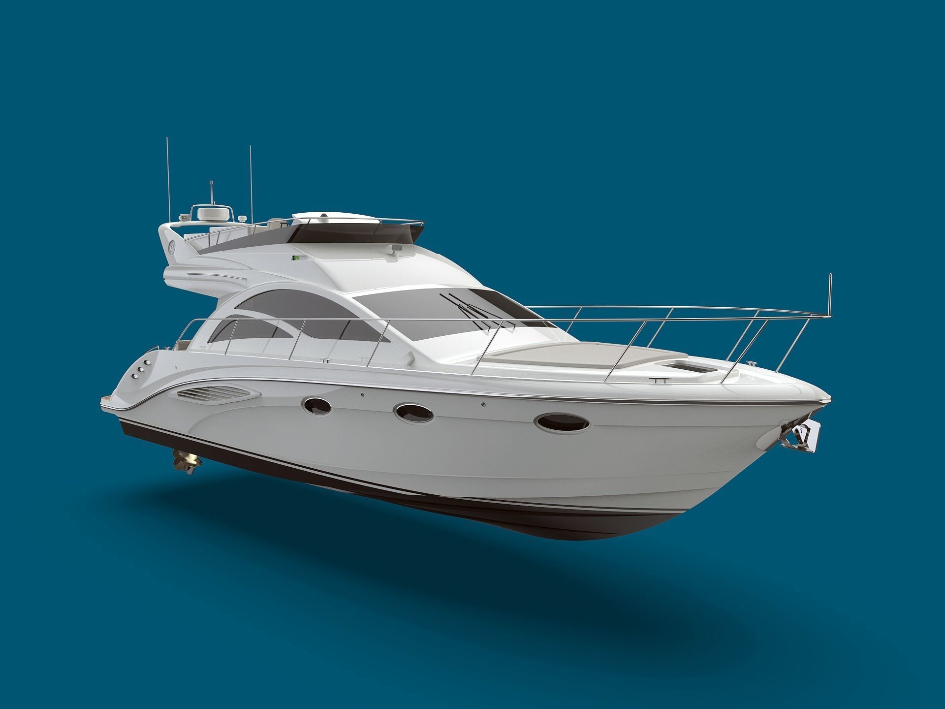 43 Foot Flybridge Motor Yacht 3D model_6