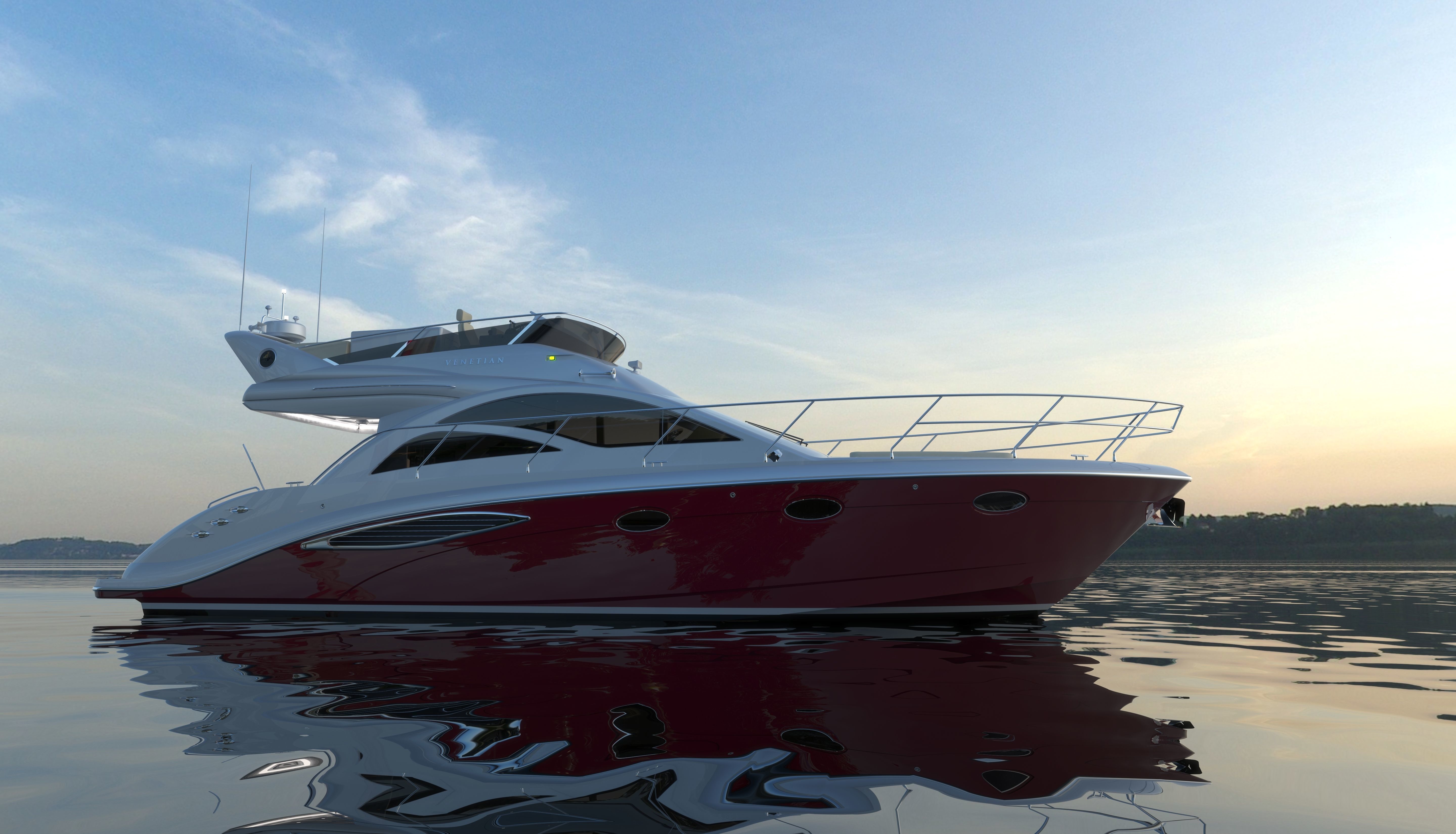 43 Foot Flybridge Motor Yacht 3D model_26