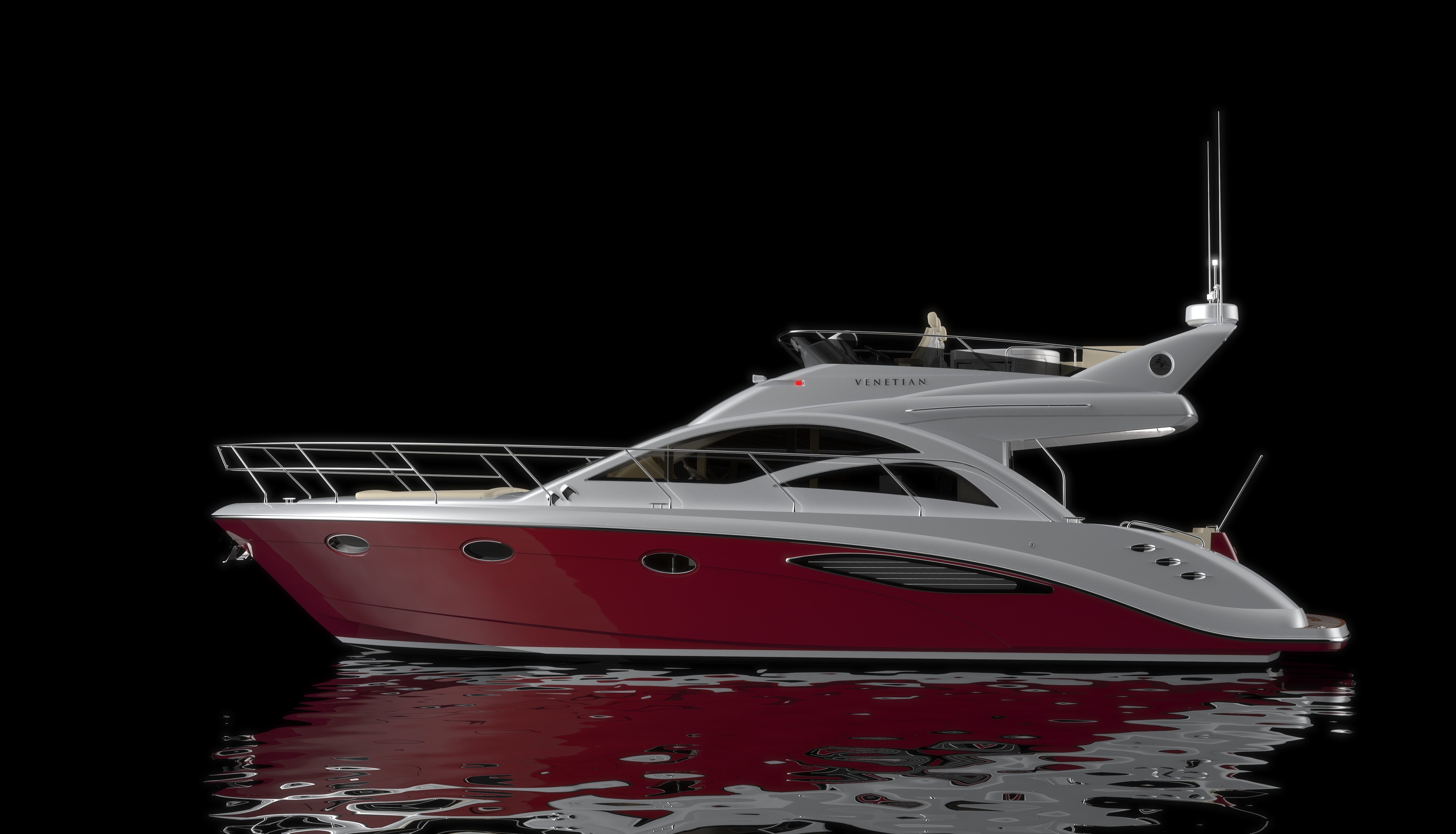 43 Foot Flybridge Motor Yacht 3D model_21