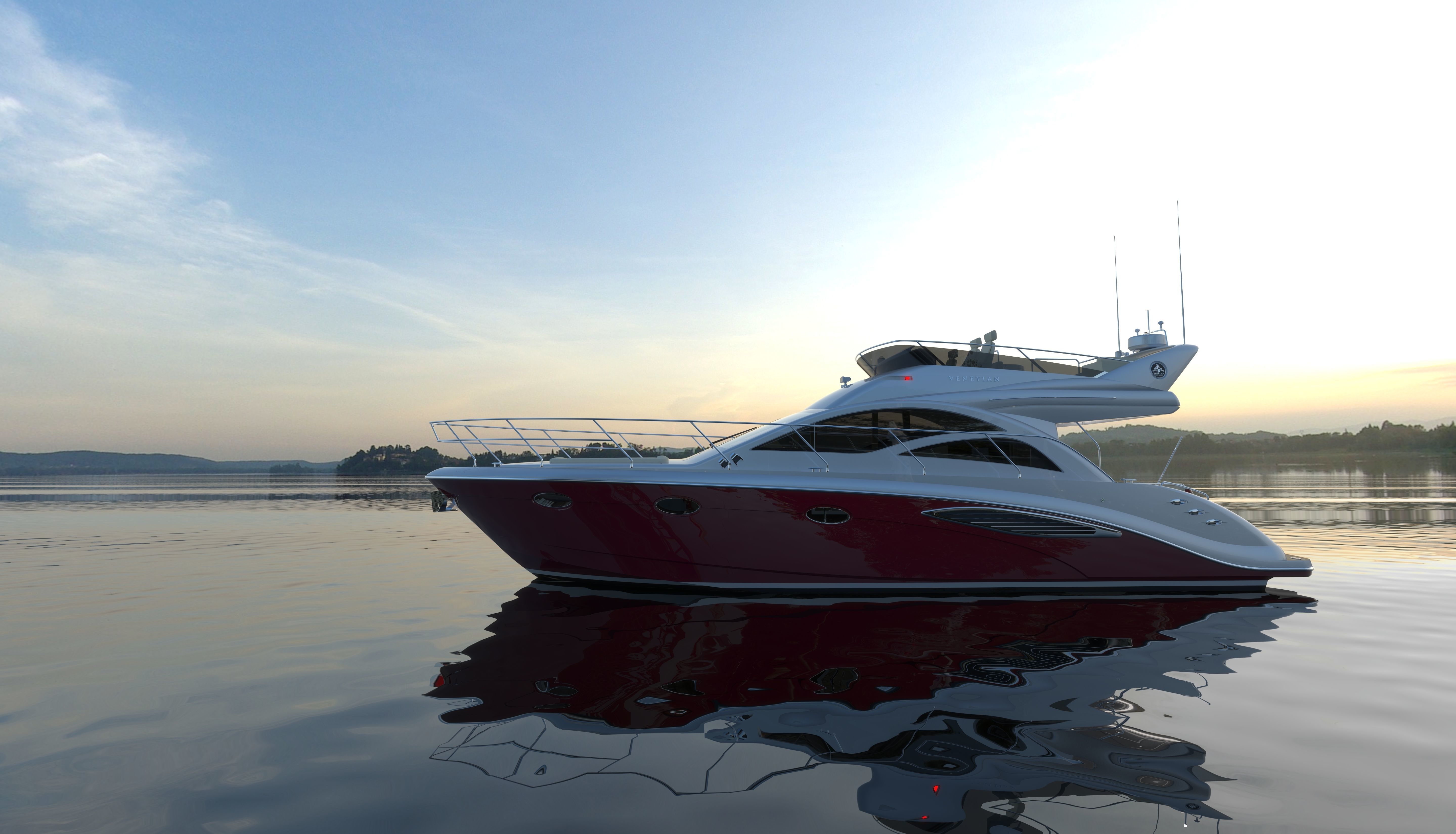 43 Foot Flybridge Motor Yacht 3D model_27