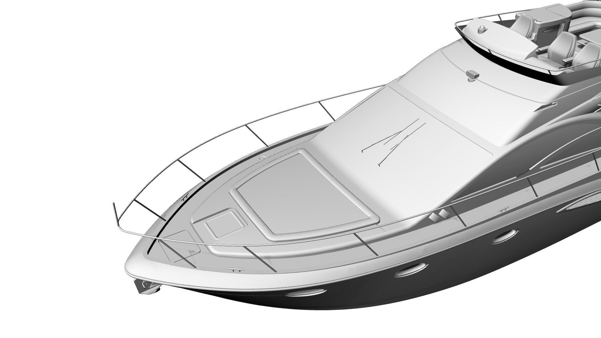 43 Foot Flybridge Motor Yacht 3D model_34