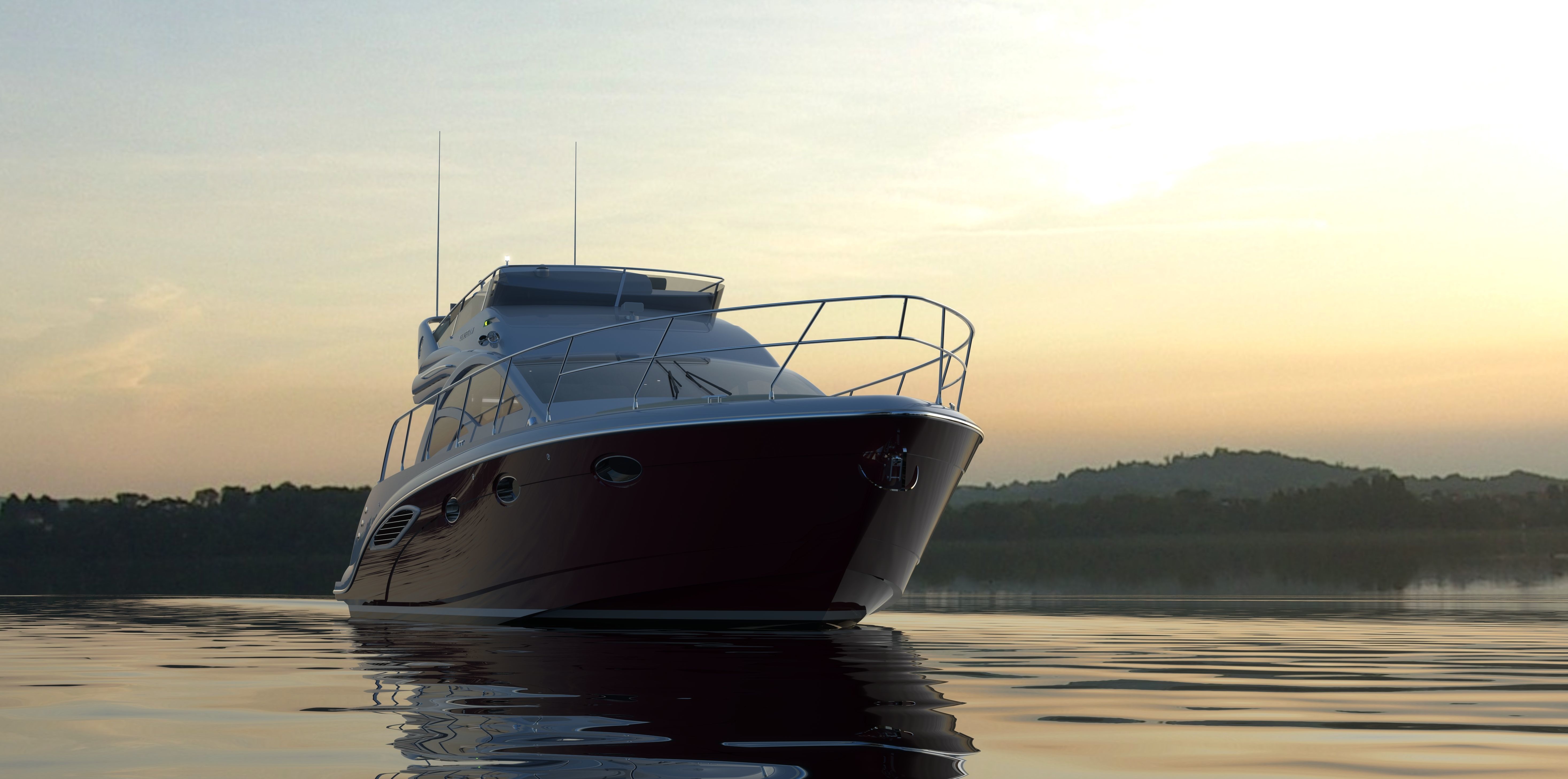 43 Foot Flybridge Motor Yacht 3D model_23