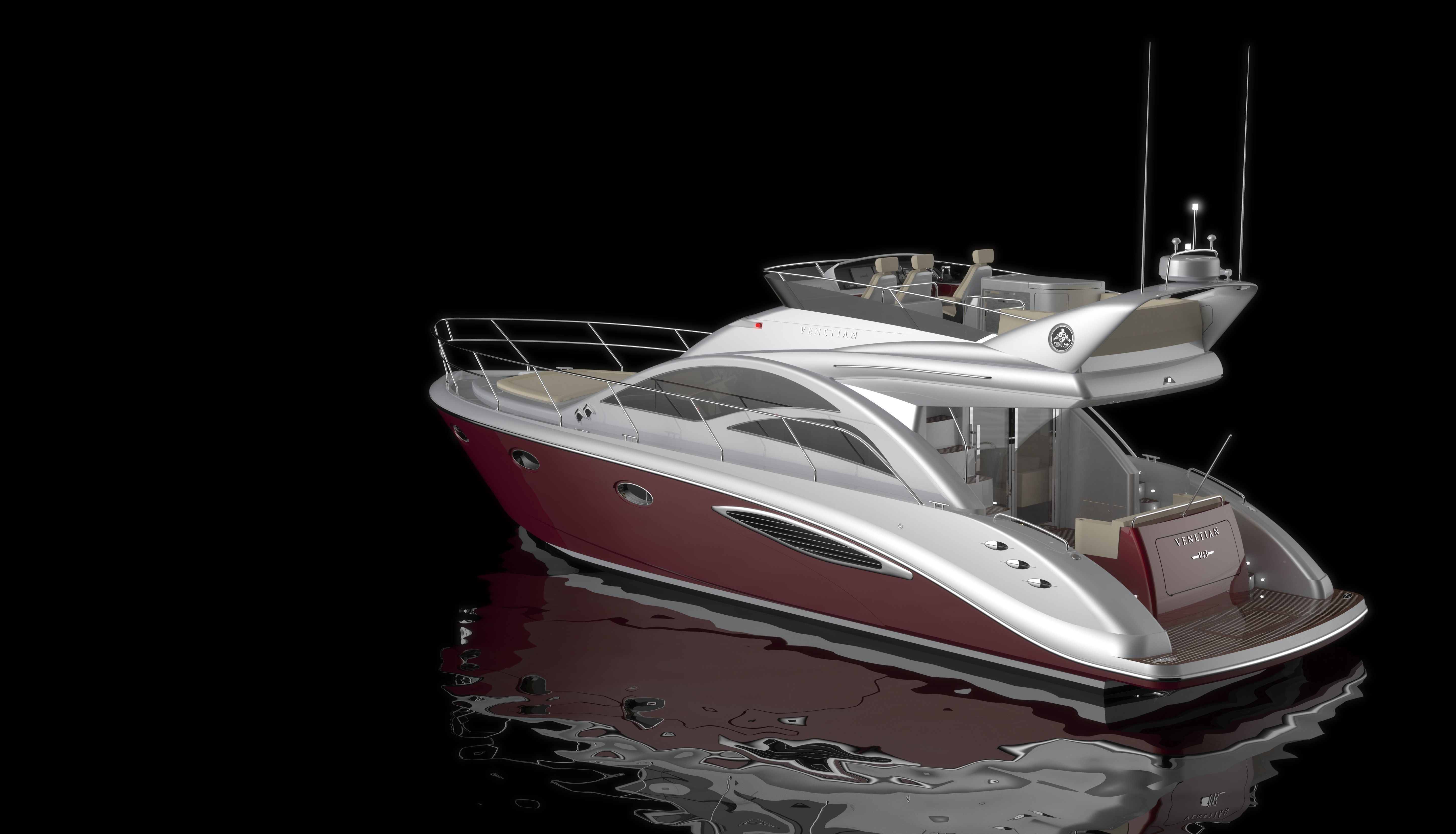 43 Foot Flybridge Motor Yacht 3D model_22