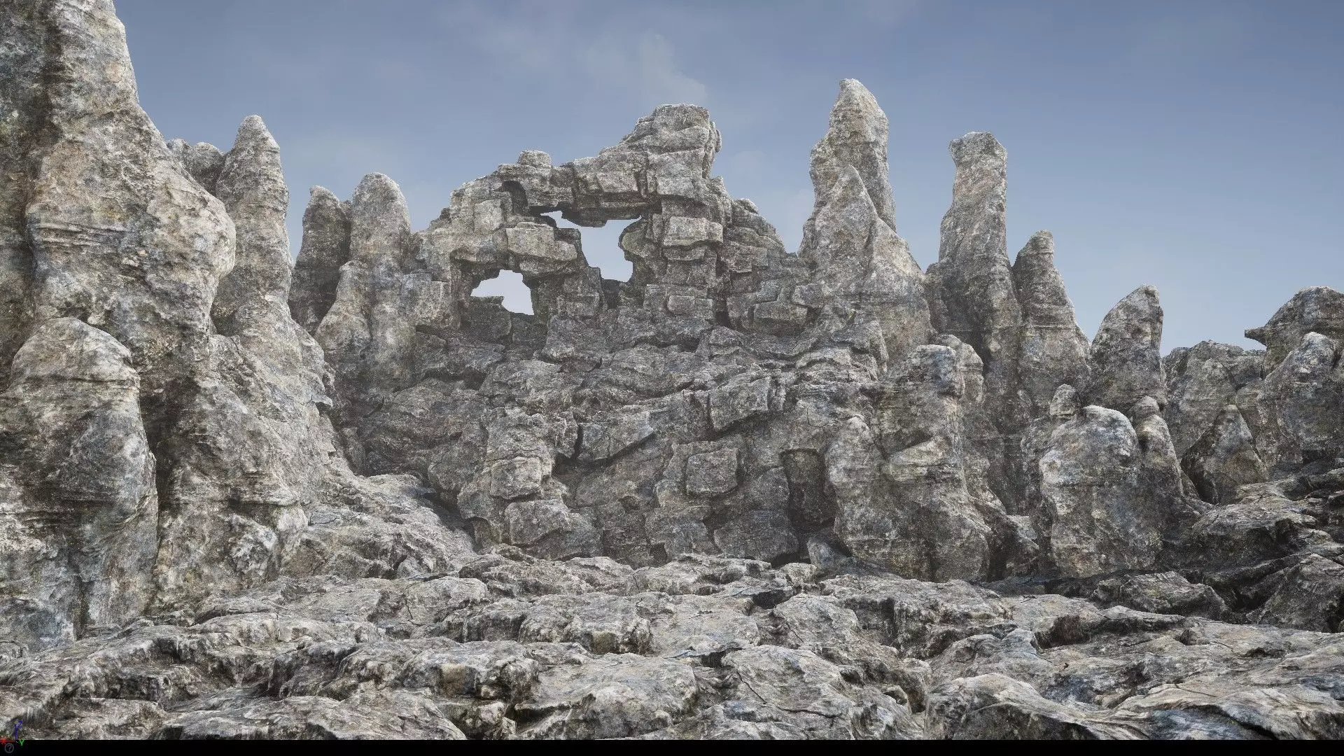 Rock Cliffs Pack Low-poly 3D model_0