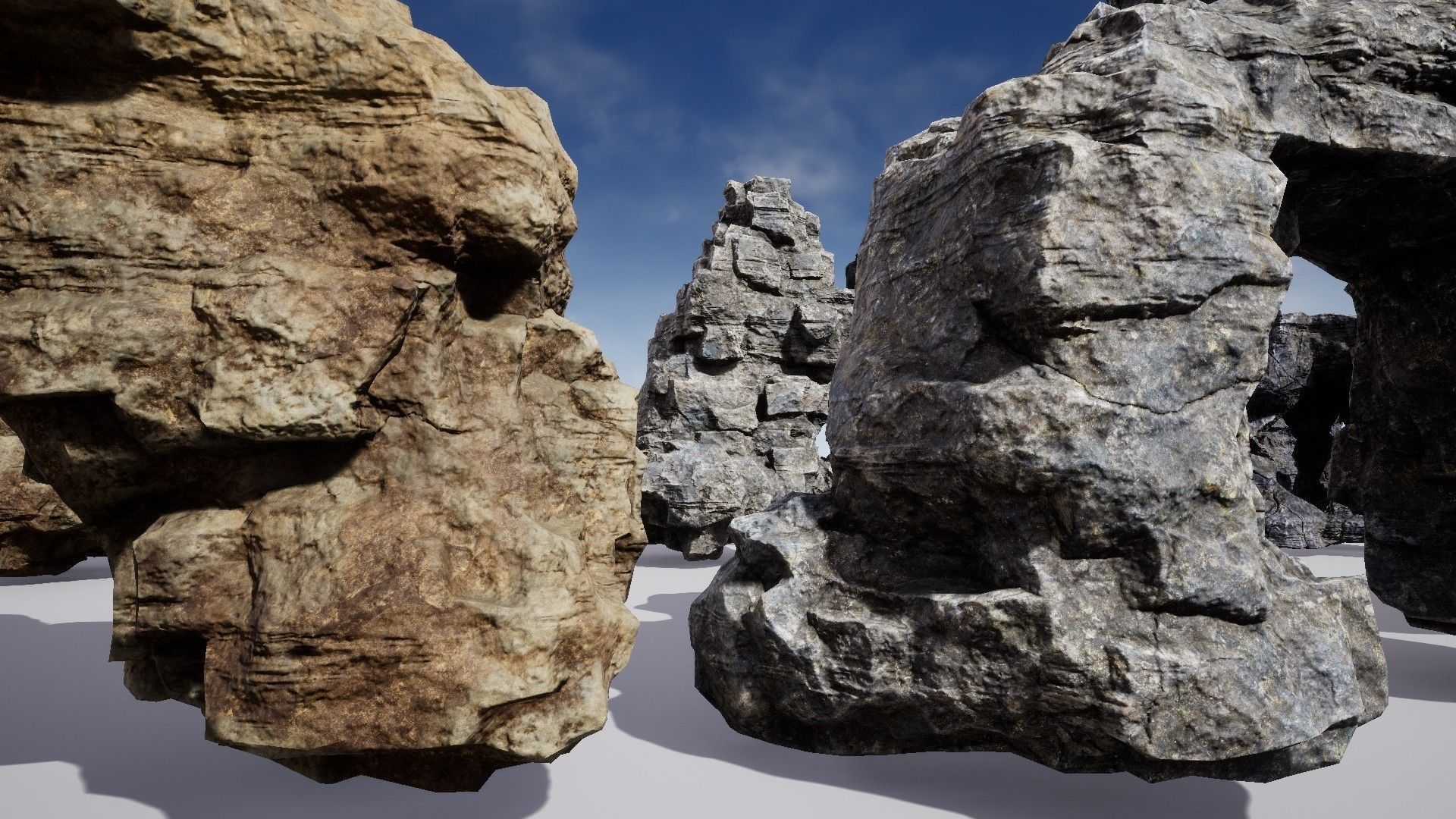 Rock Cliffs Pack Low-poly 3D model_17