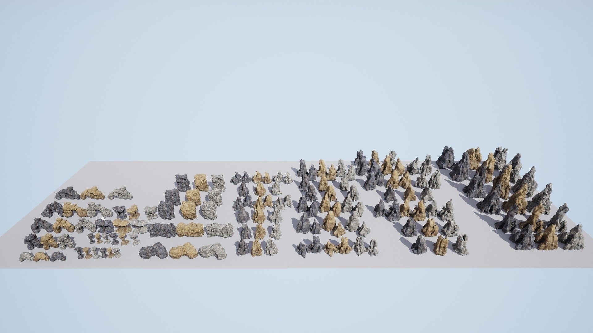 Rock Cliffs Pack Low-poly 3D model_8