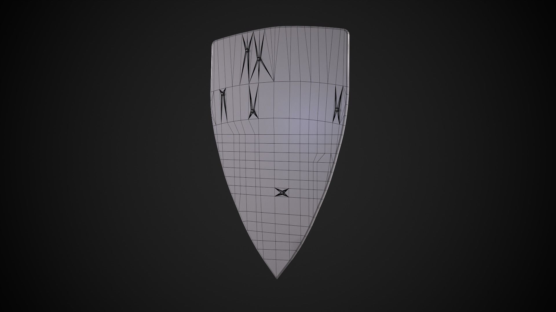 Crusader Shields Low-poly 3D model_11