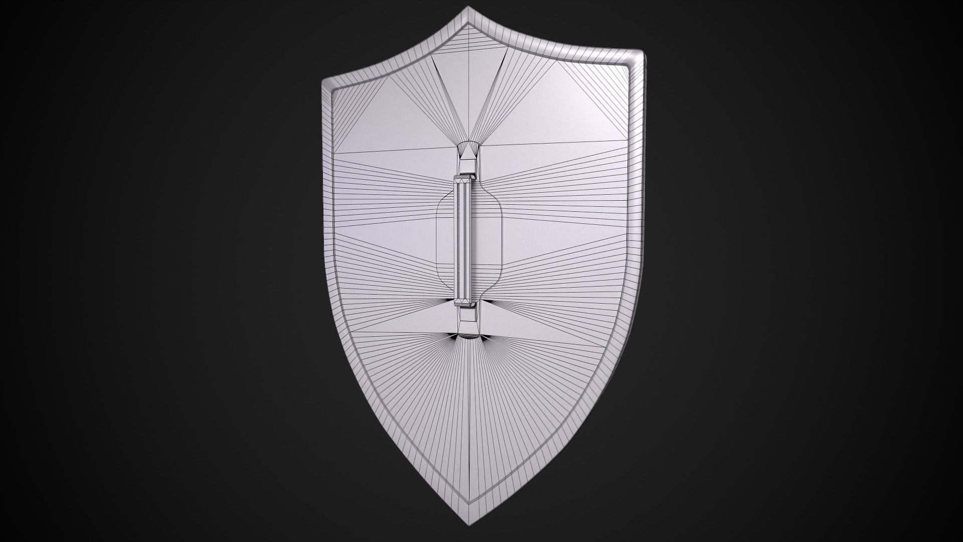 Crusader Shields Low-poly 3D model_10