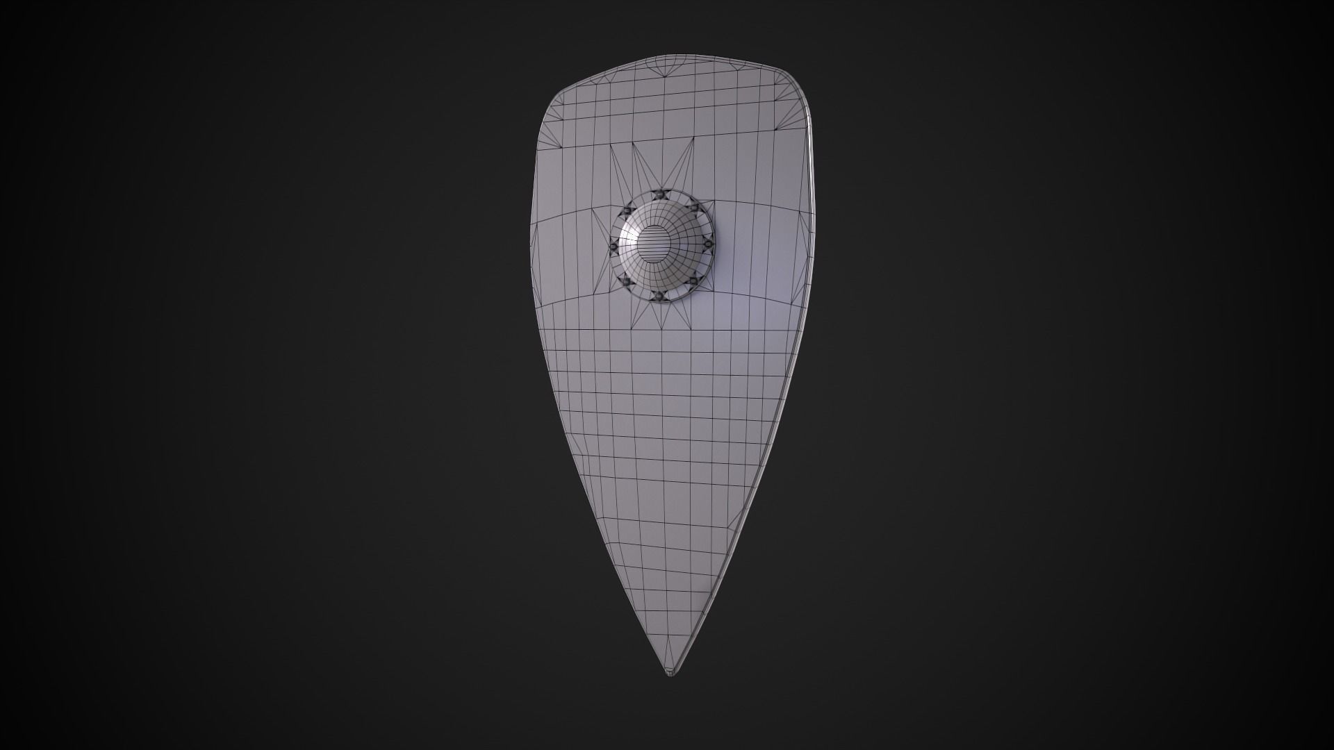 Crusader Shields Low-poly 3D model_5