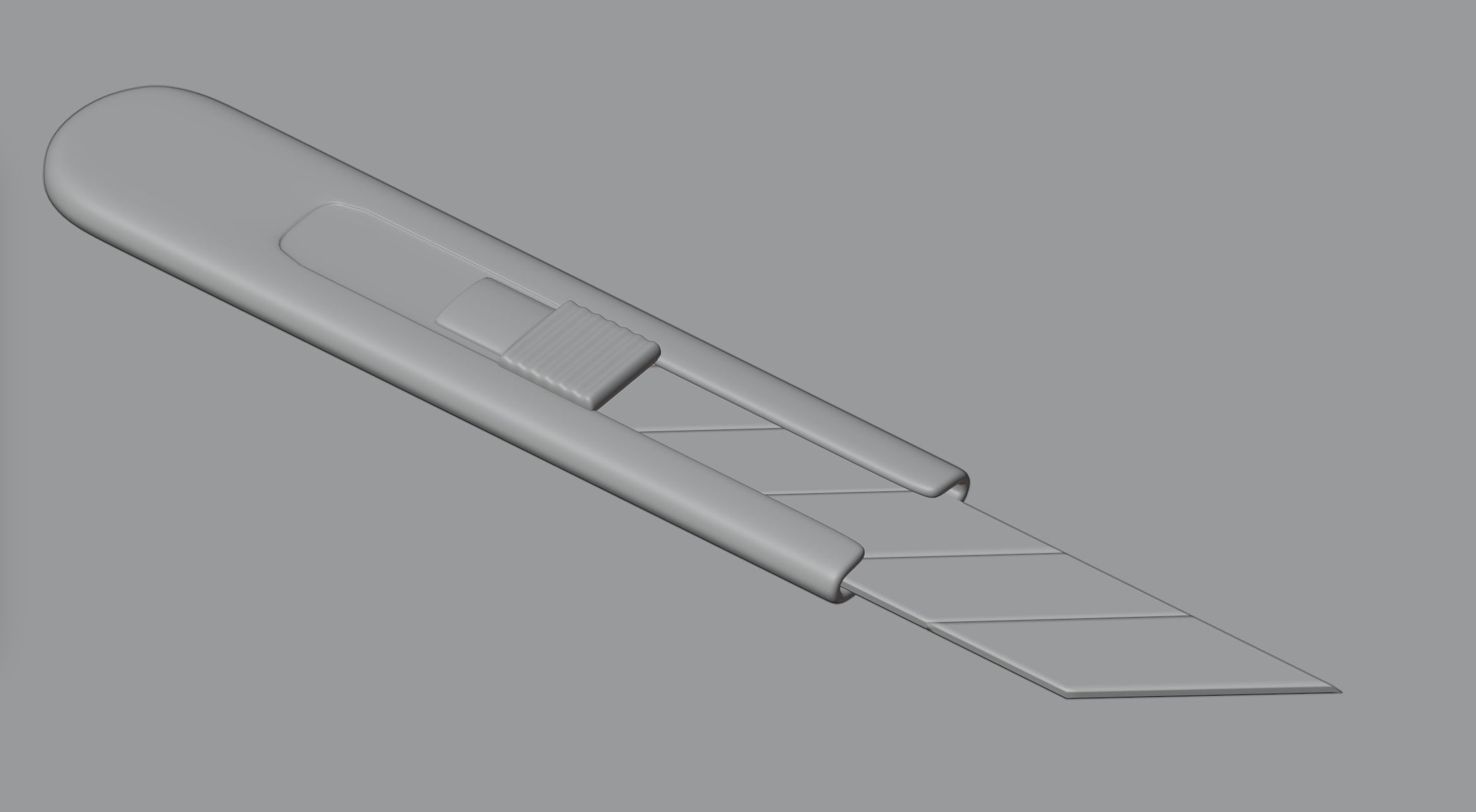 Stationery knife 3D model_5