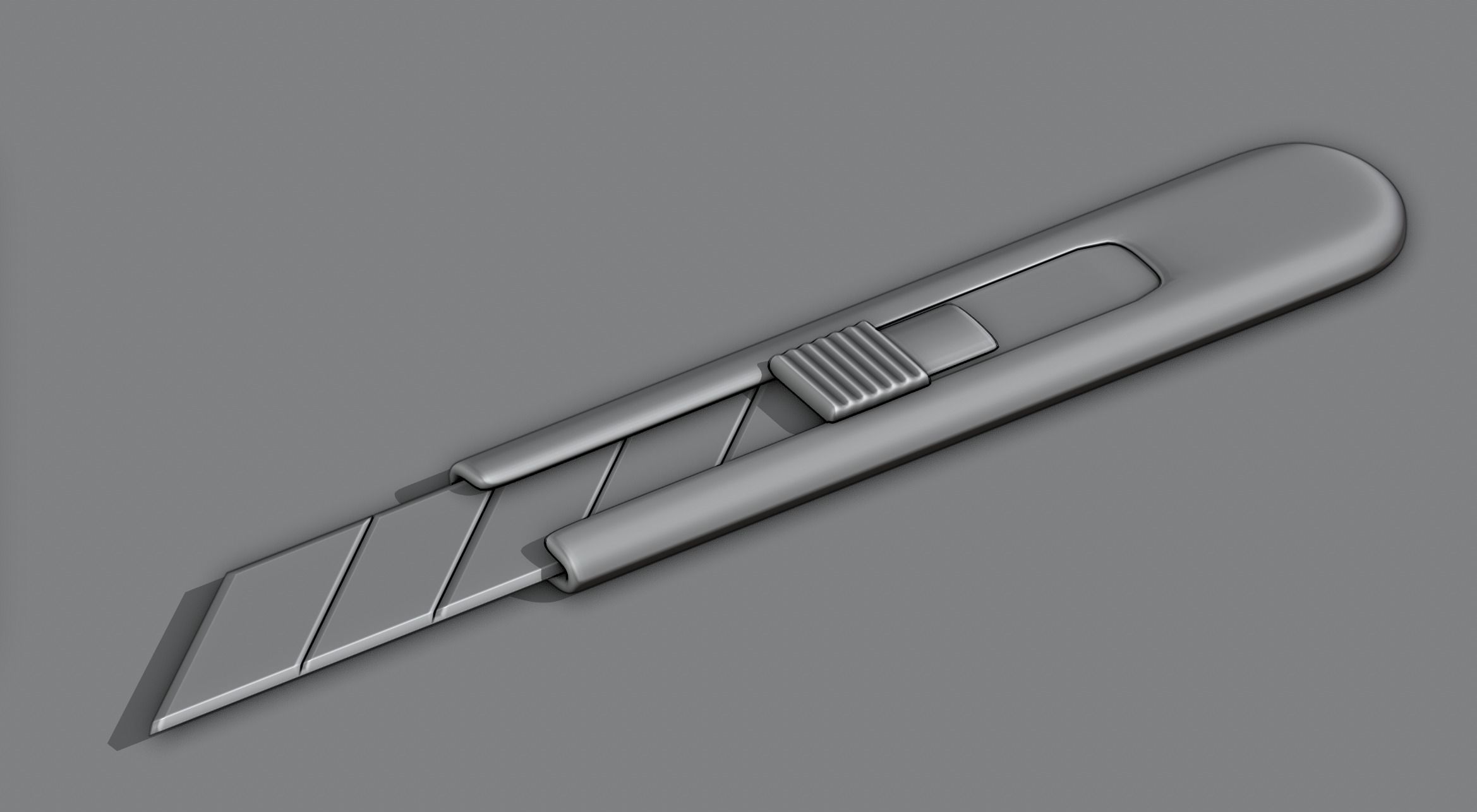 Stationery knife 3D model_4
