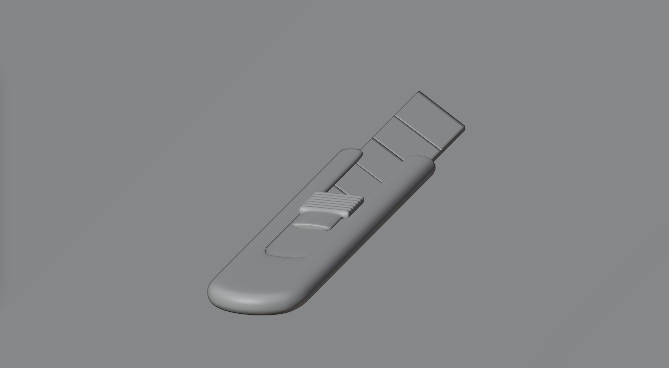 Stationery knife 3D model_3