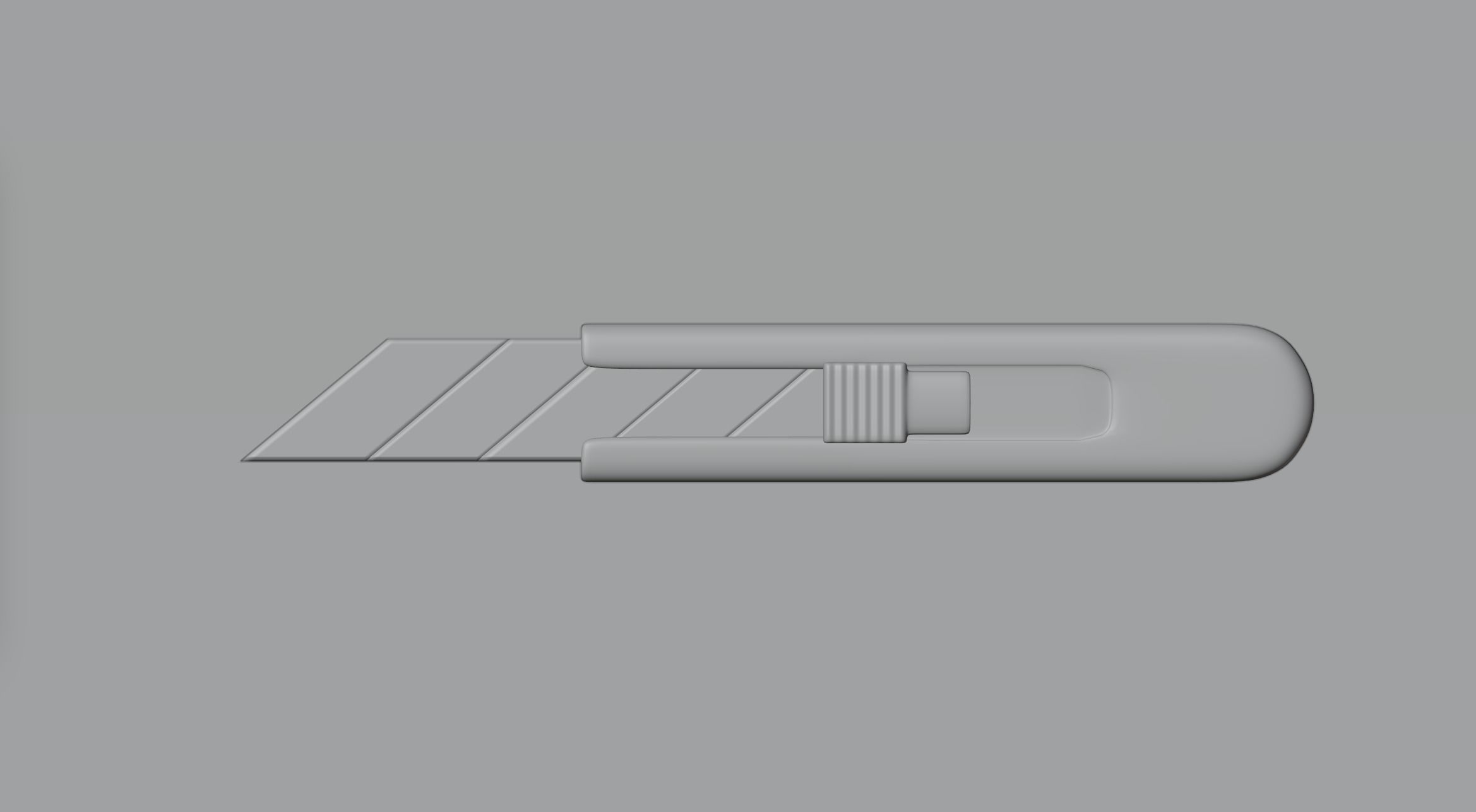 Stationery knife 3D model_1