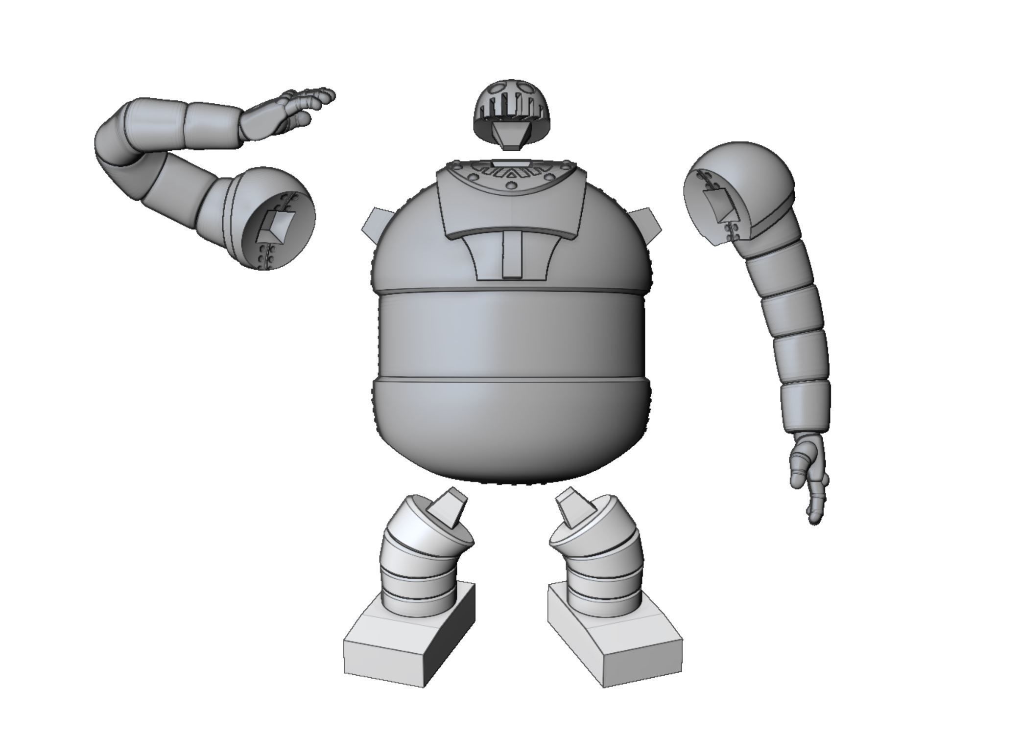 Boss Robot Boss Borot  3D print model_8