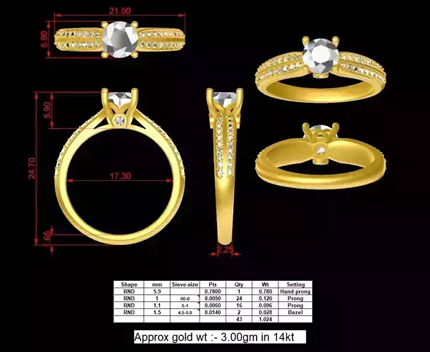 FASHION ENGAGEMENT RING  09