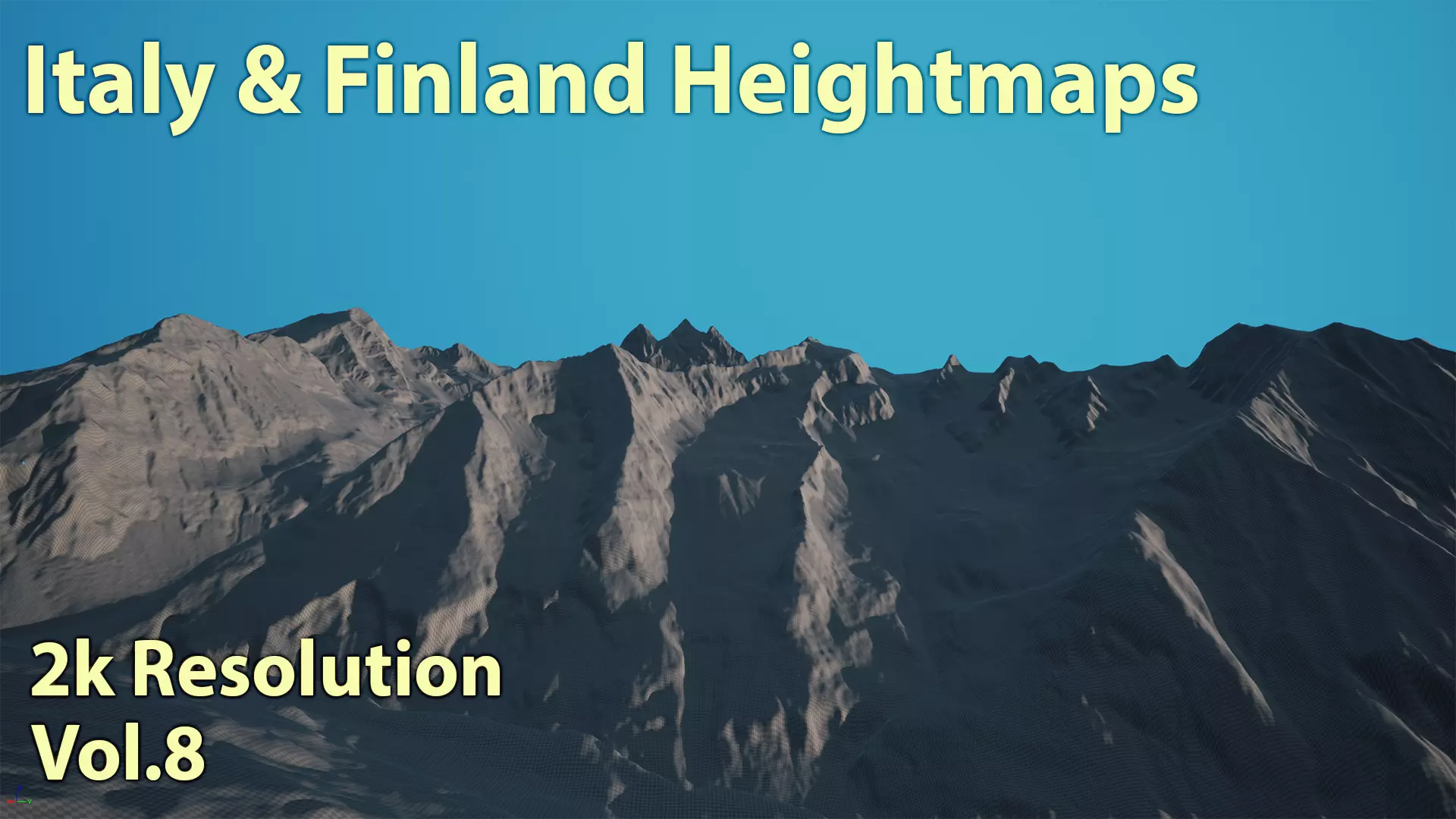 151 Italy and Finland Heightmaps Low-poly 3D model_0