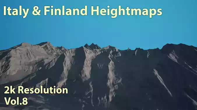 151 Italy and Finland Heightmaps Low-poly 3D model
