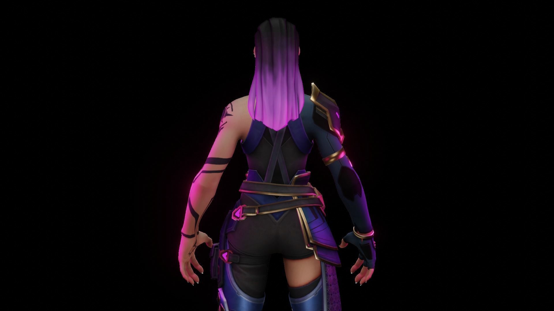 Reyna - Character from Valorant Low-poly 3D model_2