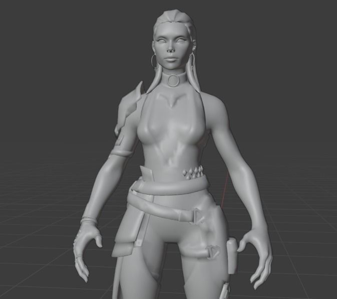 Reyna - Character from Valorant Low-poly 3D model_7
