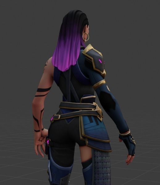 Reyna - Character from Valorant Low-poly 3D model_4