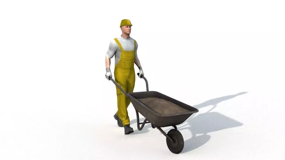 Workman Idle Animation 04 3D model_0