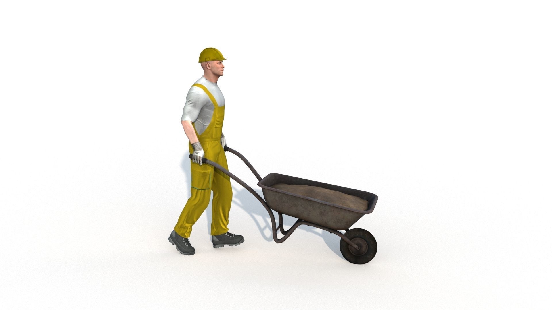 Workman Idle Animation 04 3D model_4