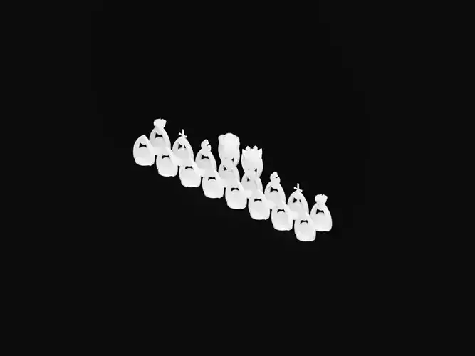 Modern Chess Set No2 3D print model