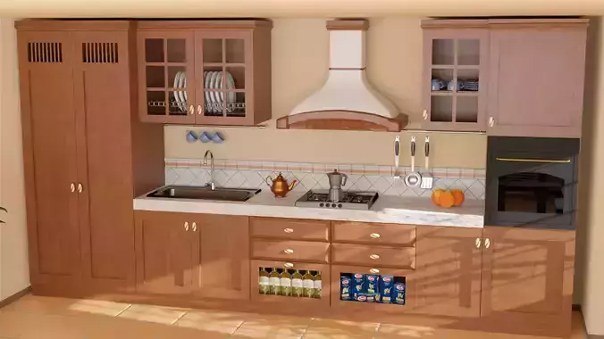 equipped kitchen