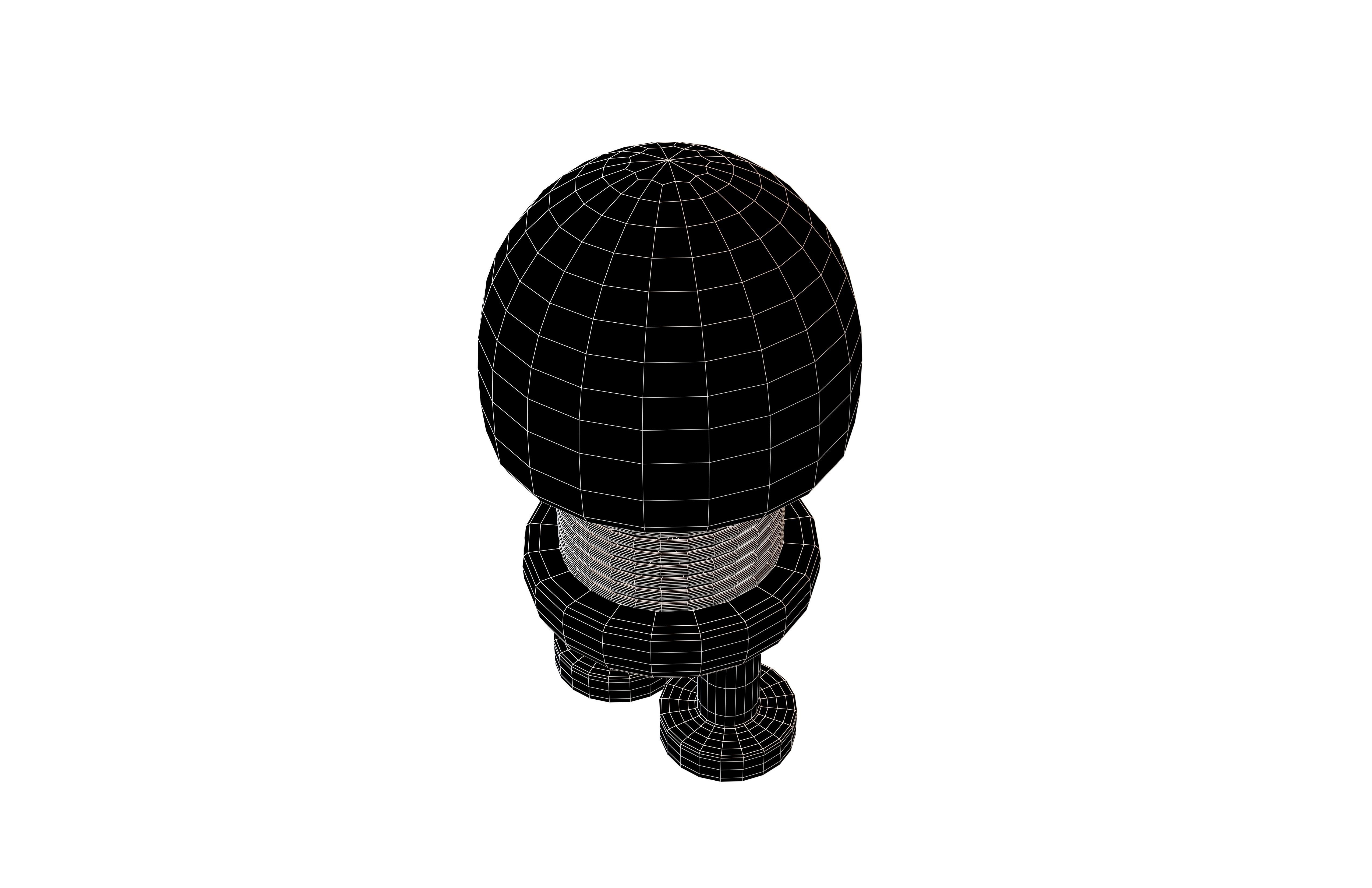 Car Spring Expression Toys Grinning Face v1 001 Low-poly 3D model_5